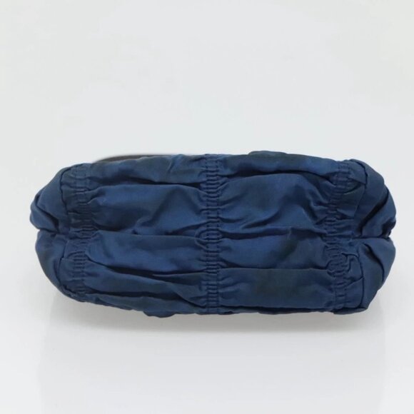 PRADA Accessory Pouch Nylon Blue Gold Auth 139522 - Picture 7 of 16